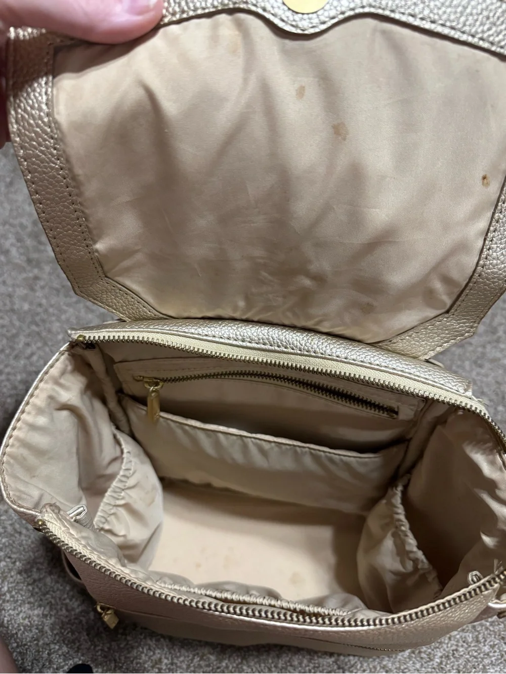 Freshly Picked Metallic Gold Diaper Backpack